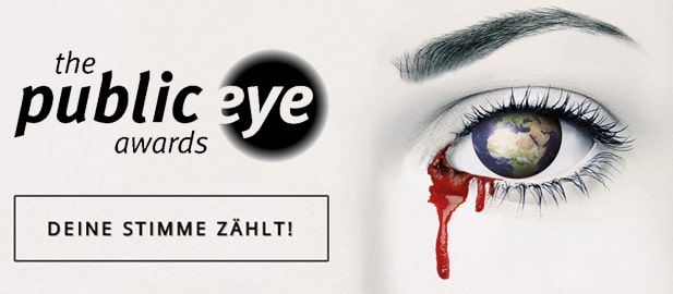 Public Eye: Abstimmung für Schlussbouquet in Davos eröffnet