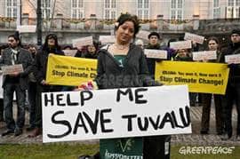 Greenpeace-Protest zur Rettung der pazifischen Insel Tuvalus