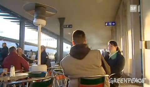 Heizstrahler am Bahnhof Solothurn ©SF