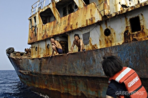 Greenpeace rend publique une liste de navires impliqués dans la pêche pirate