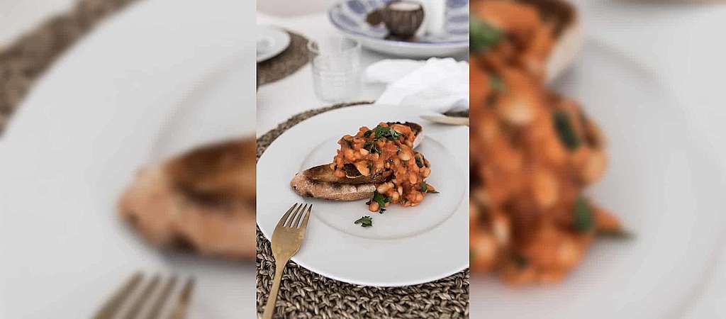 Recettes pour le climat: Haricots cuits sur pain grillé