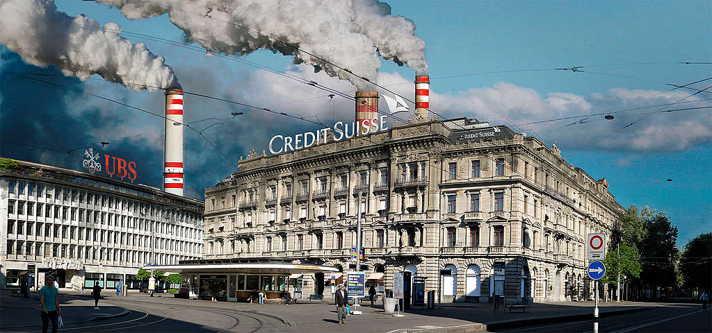 Les financeurs de la crise climatique : Credit Suisse et UBS favorisent l&rsquo;émission de grandes quantités de CO2
