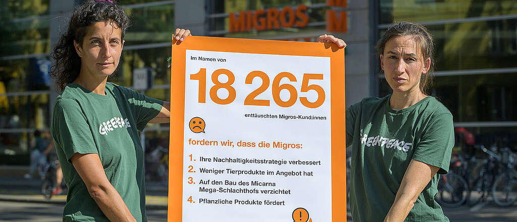 Migros: 18&#8217;265 Personen fordern weniger Fleisch &amp; mehr Nachhaltigkeit!