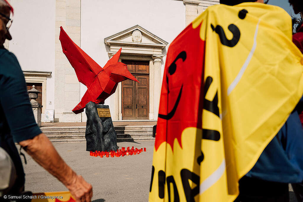 Les militant·es Greenpeace alertent sur les conséquences dévastatrices d&rsquo;un accident nucléaire