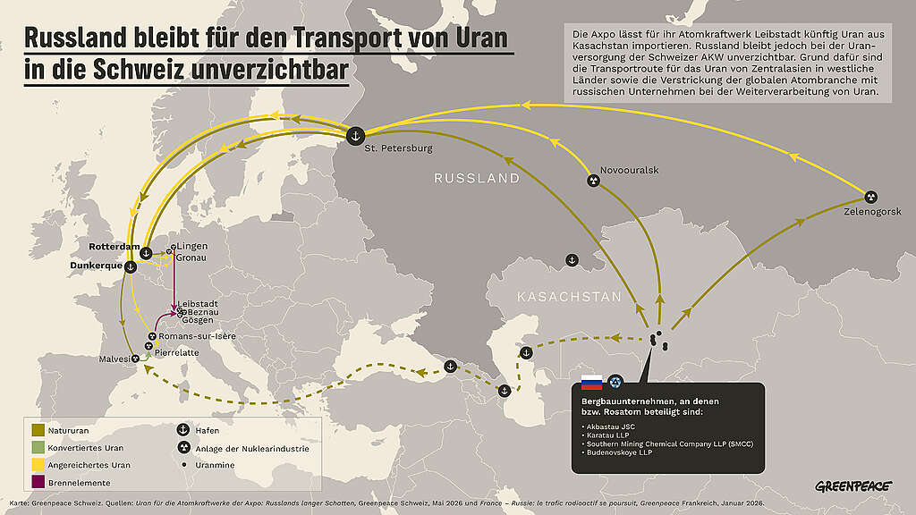 Schweizer AKW: Die Abh&auml;ngigkeit von Russland ist nach wie vor immens